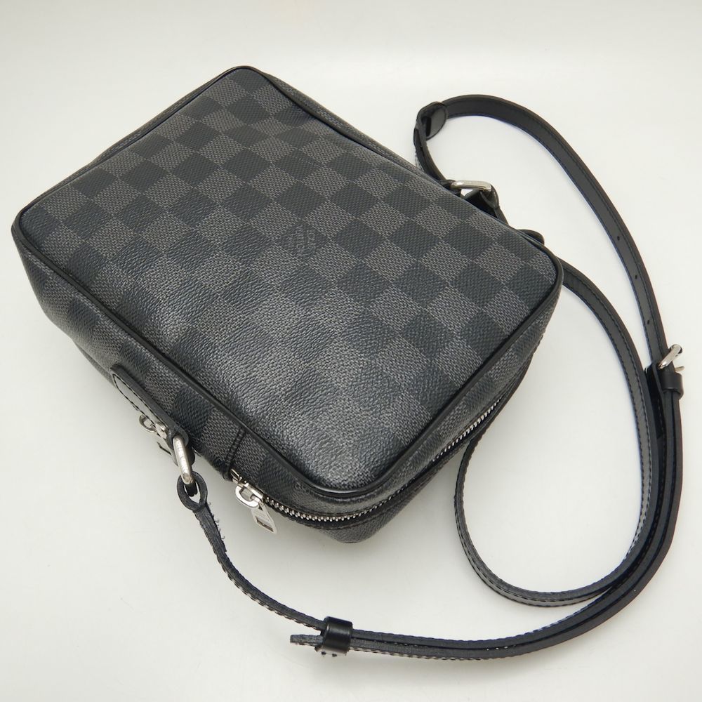 Louis Vuitton Damier Graphite Rem Shoulder Bag Black - Picture 3 of 8